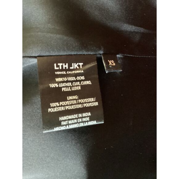 LTH JKT FLO Suede Leather Jacket XS Black Minimalist Punk Biker Moto Grunge $495 - Picture 12 of 13